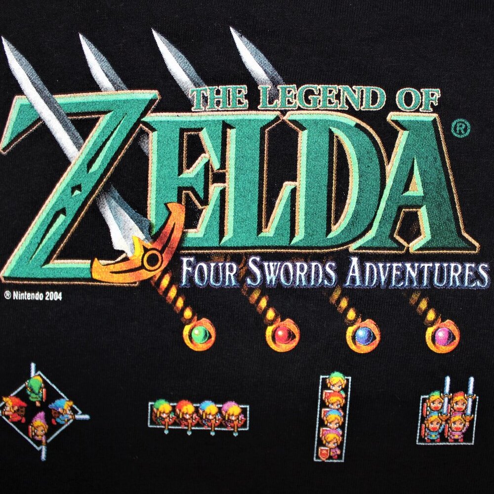 ZELDA Four Swords Adventure PROMO SHIRT 2004 vintage NINTENDO